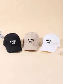 1 Set Of "MAMA'S BOY" Printed Letter Baseball Caps, Adjustable Outdoor ...