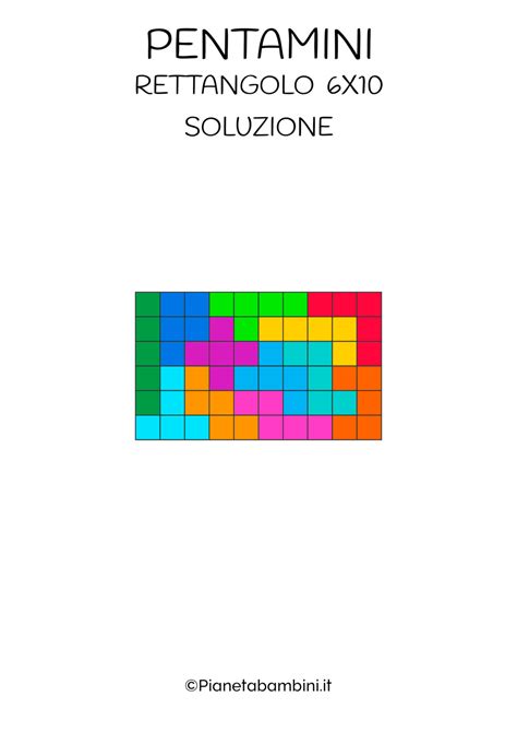 Pentamini: Rettangoli e Quadrati con Soluzioni | PianetaBambini.it
