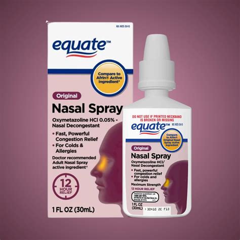 SCHMIDT EMPIRE Equate Original 12 Hour Nasal Spray, Max Strength, 1 ...