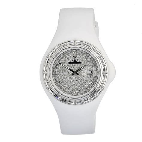 ToyWatch Women's JTB09WH Quartz White Crystalized Dial Plastic Watch ...
