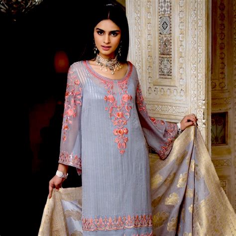 Honey Waqar Malika Serena Chiffon Pakistani Suit – NOOR JAHAN ...