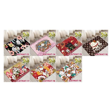 ️Huat Huat CNY Fortune Cat Floor Mat ️Living Room Door Mat Rug Chinese ...