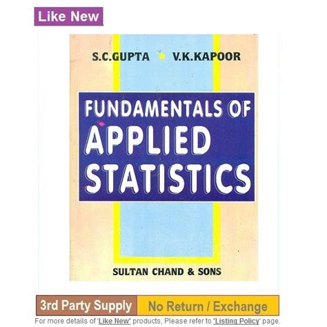 Sultan Chand & Sons Publication Fundamentals of Applied Statistics ...