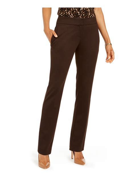 KASPER $79 Womens New Brown Straight leg Wear To Work Pants 4 B+B ...
