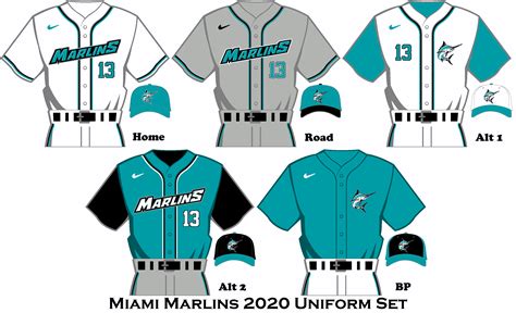 2020 Nike Rebrand - Miami Marlins Uniform Set | Miami marlins, Miami ...