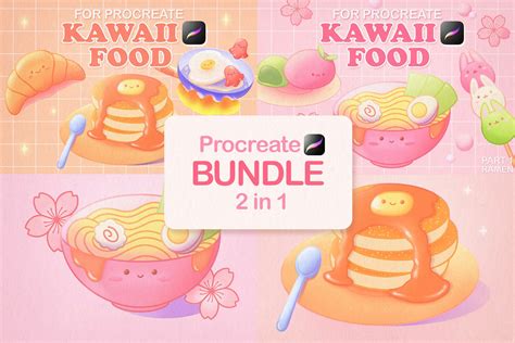 Cute Food Brushes, Procreate Bundle | Brushes ~ Creative Market