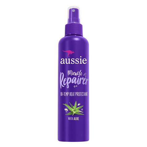 Aussie Miracle Repairer Hi Temp Heat Hair Protectant with Aloe, All ...