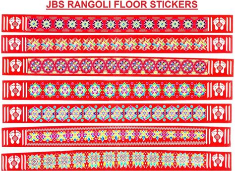 JBS Vinyl Rangoli Pattern (Umrapatti) Floor Sticker for Door Entrance ...