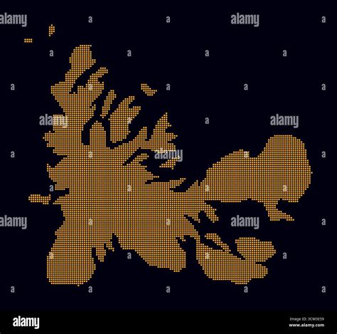 French Southern and Antarctic Lands dotted map. Digital style map of ...