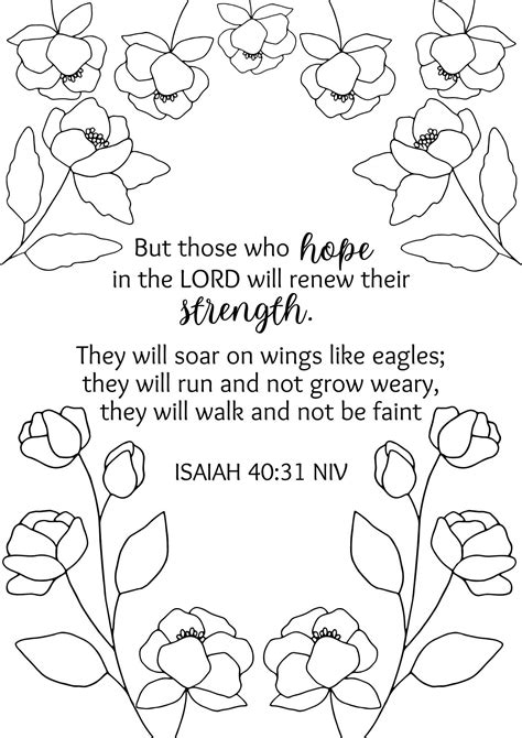Bible Verse Colouring In - Isaiah 40:31 - Free Bible Worksheets