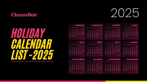 2025 Holiday Calendar: Month-Wise List for Schools, Banks & Offices ...