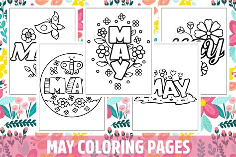 May Coloring Pages for Kids, Girls, Boys, Teens Birthday School ...