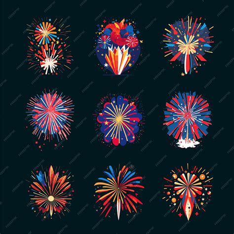 Premium Vector | Colorful firework of graphic design