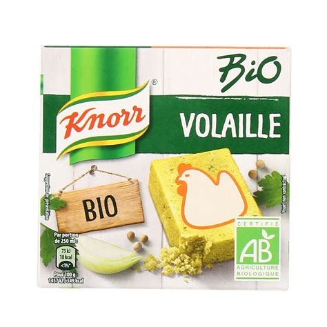 Livraison à domicile Knorr Bouillon Cube Volaille bio - 10 Cubes, 6x10g