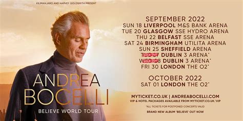 Andrea Bocelli Is Coming To Liverpool And Sheffield