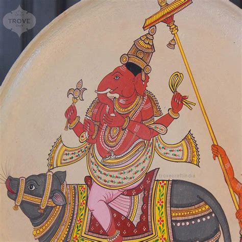 12" Tirupati-style Lord Ganesha Wall Decor Plate – Trove Craft India