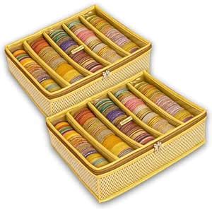 SRAJANAA 5 Rod Bangle Organizer Box for Women | Transparent PVC Chudi ...