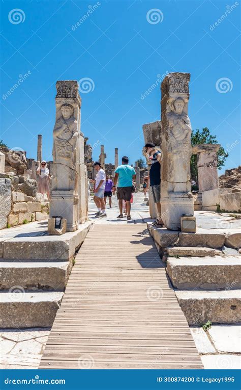 Hercules Gate Columns in the Ancient Greek City of Ephesus, Turkey ...