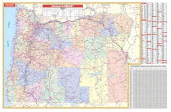Amazon.in: Buy Oregon State Wall Map - 64x44 - Laminated on Roller Book ...