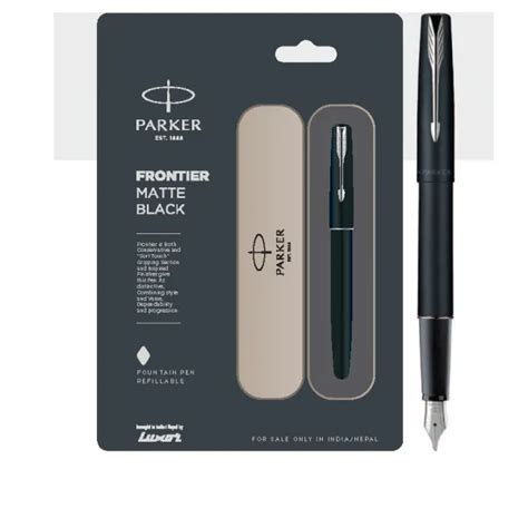 Parker Frontier Matte Black CT Fountain Pen
