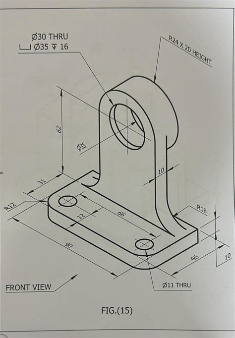 Image result for First Angle Projection Drawing Front View
