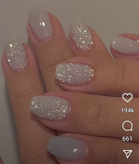 Pin by Heather Lucas on Nail designs | Silver glitter nails, Pearl ...