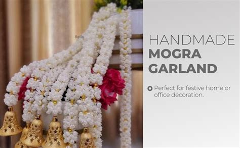 Tia Crafts Handmade Artificial Decorative Mogra Bell Fluffy Garland ...