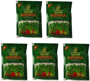 Amina HEENA BLACK 180GM (PACK OF 5) Natural Mehendi Price in India ...