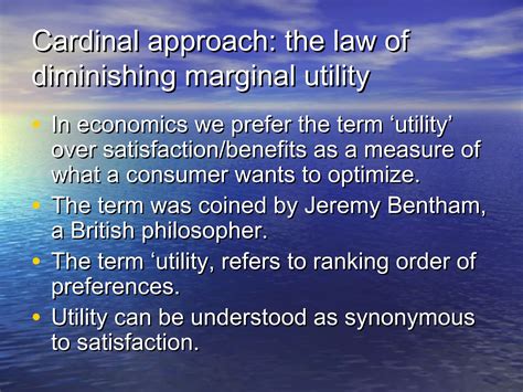 Chapter 2 law of diminshing marginal utility | PPT