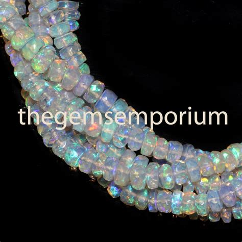 BESTSELLER Top Quality Ethiopian Opal Faceted Rondelle Beads - Etsy India