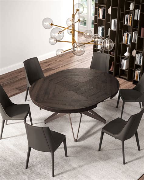 Big Round Extendable Table by Ozzio Italia | Cassoni