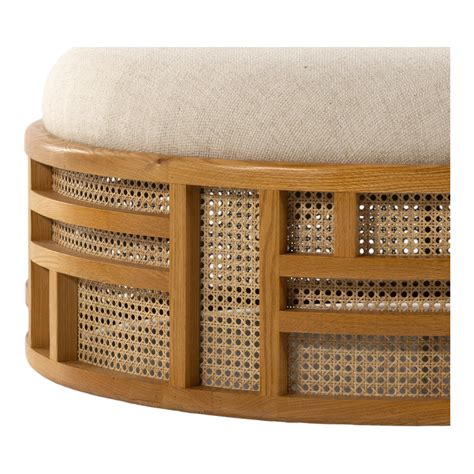 Jem Rattan Ottoman Natural – Nismaaya Decor