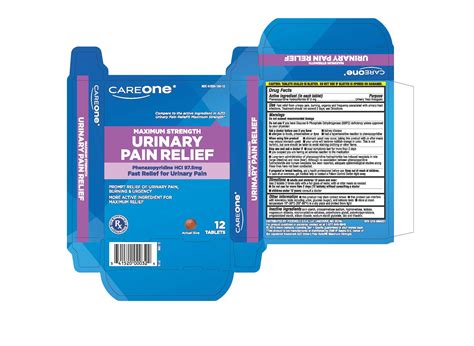 Care One Maximum Strength Urinary Pain Relief: Details from the FDA, via...