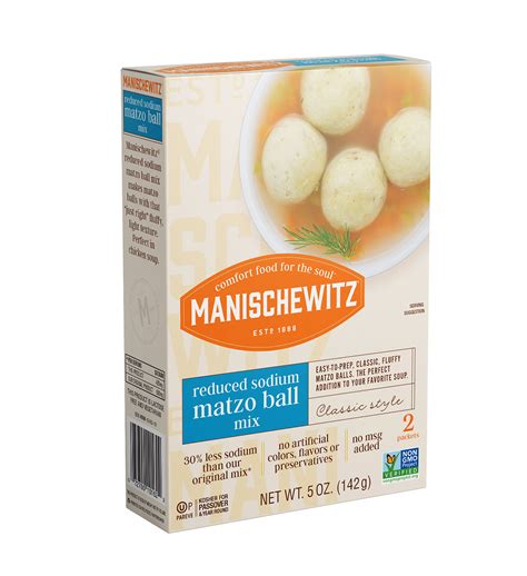 Manischewitz Reduced Sodium Matzo Ball Mix - Kayco