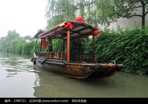 苏州木渎镇的小船特写高清图片下载_红动中国