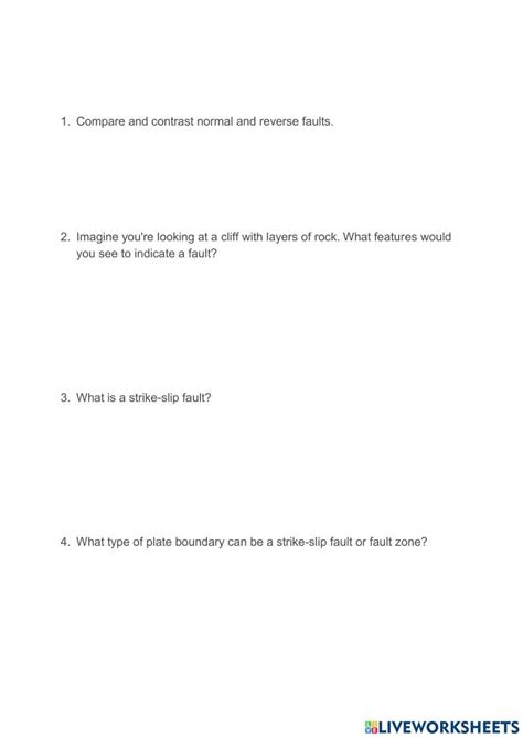 Image result for Modeling Faults Worksheet
