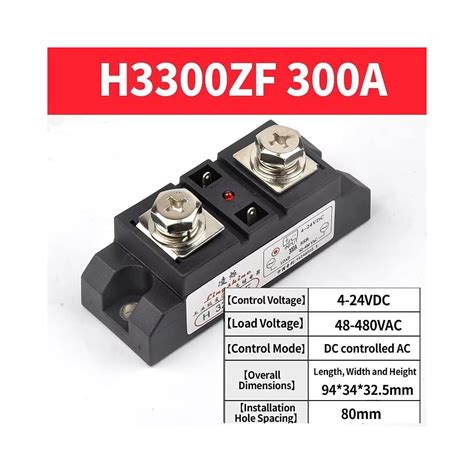 Buy Aigoodele 300A Industrial Solid State Relay SSR Load 48-480VAC ...