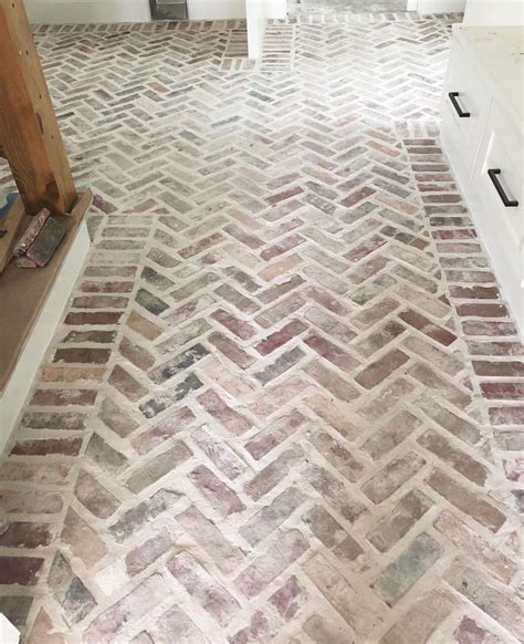 chevron brick pattern heavy mortar | Home remodeling, Mudroom flooring ...