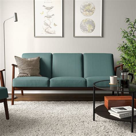 EKENÄSET 3-seat sofa, Kelinge grey-turquoise - IKEA