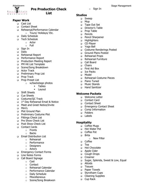Image result for Pre-Production Check Sheet