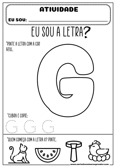 Letra G Atividades Educaçao Infantil - BRAINCP