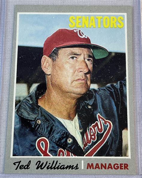 Lot - 1970 Topps #211 Ted Williams Washington Senators Baseball Card