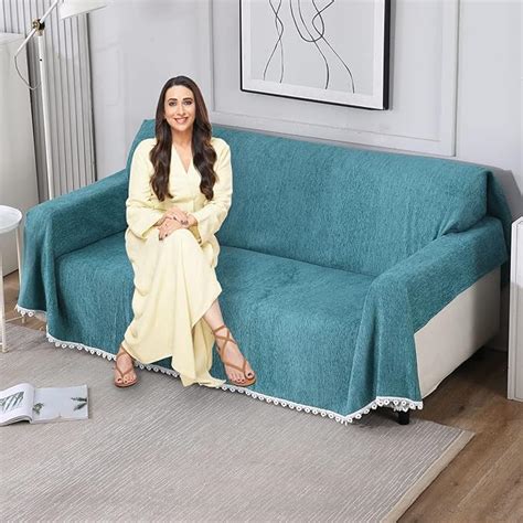 HOKIPO Chenille Sofa Cover Thick and Soft Pet Friendly Throw 3 Seater ...