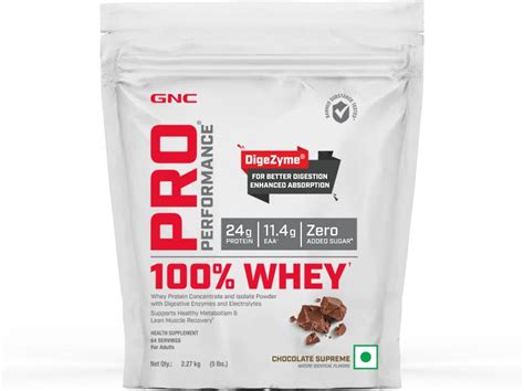 GNC PP 100% Whey Protein Powder Chocolate Supreme 2.27kg Whey Protein ...