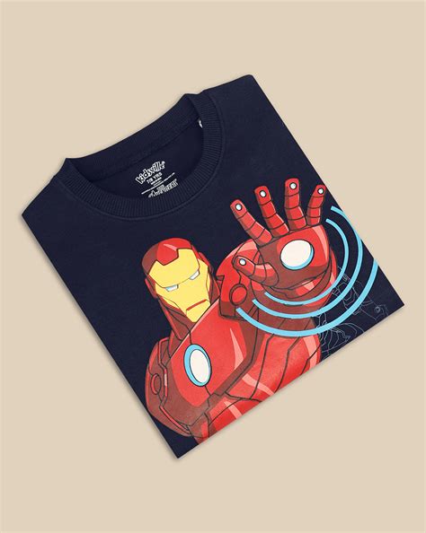 Iron Man Printed Regular Fit Sweatshirt For Boys – Kidsville