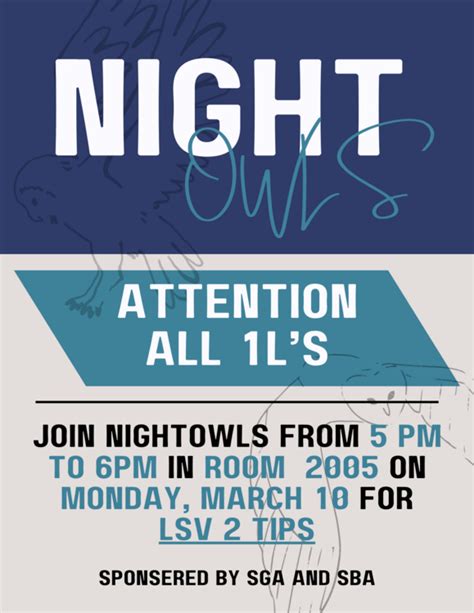 FIU Law NightOwls Spring GBM and LSV 2 Tips | FIU Calendar
