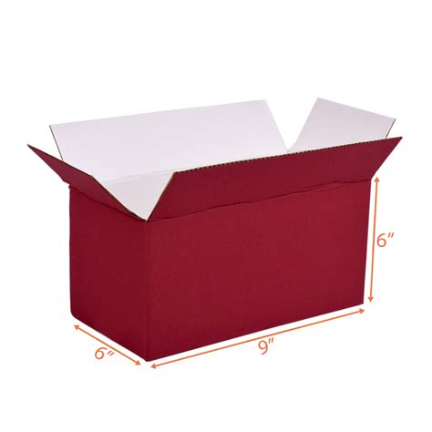 9X6X6 Red Cardboard Box | 3 Ply Box