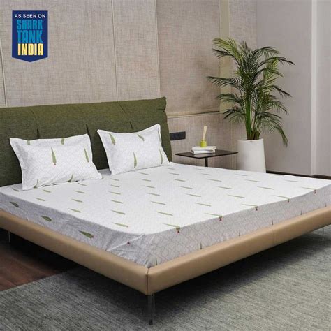 200 TC Cotton Bedsheet, Double & King size Pinewood Grey Green Bedsheet