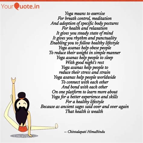 Yoga means to exercise Fo... | Quotes & Writings by DEW DROP | YourQuote