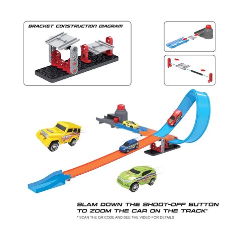 Buy Playzu Shoot Off Launcher Track Set, 21 Pcs Single Twist Loop & 1 ...